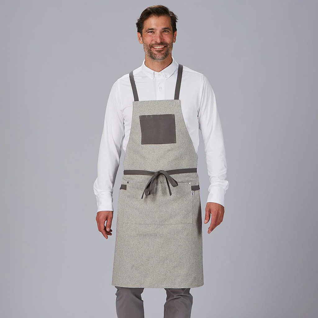 Delantal peto bolsillo y cintas combinadas 88X74 CM 100037 Garys - Imagen 3