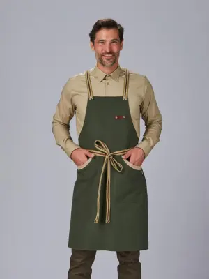 Delantal peto bicolor cinta rayas 86X74 CM 100041 Garys