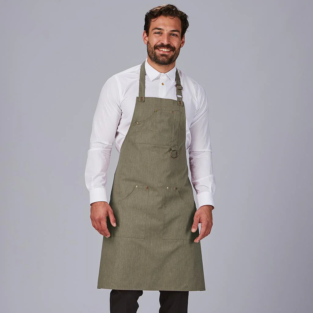 Delantal pecho remaches sarga reciclada 86X74 CM 100048 Garys