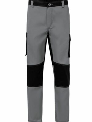Pantalón bicolor multibolsillos 103020B gama SolidMatch Velilla - GRIS/NEGRO