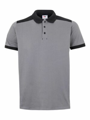 Polo manga corta bicolor en tejido stretch 105519S gama SolidMatch Velilla - GRIS/NEGRO