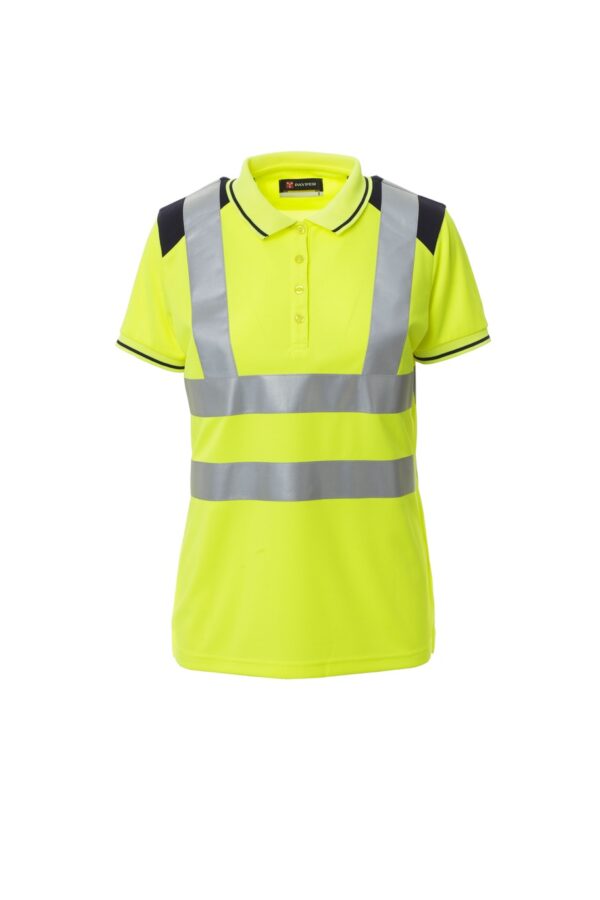 Polo de manga corta para mujer en Alta Visibilidad con detalles combinados GUARD+ LADY Payper