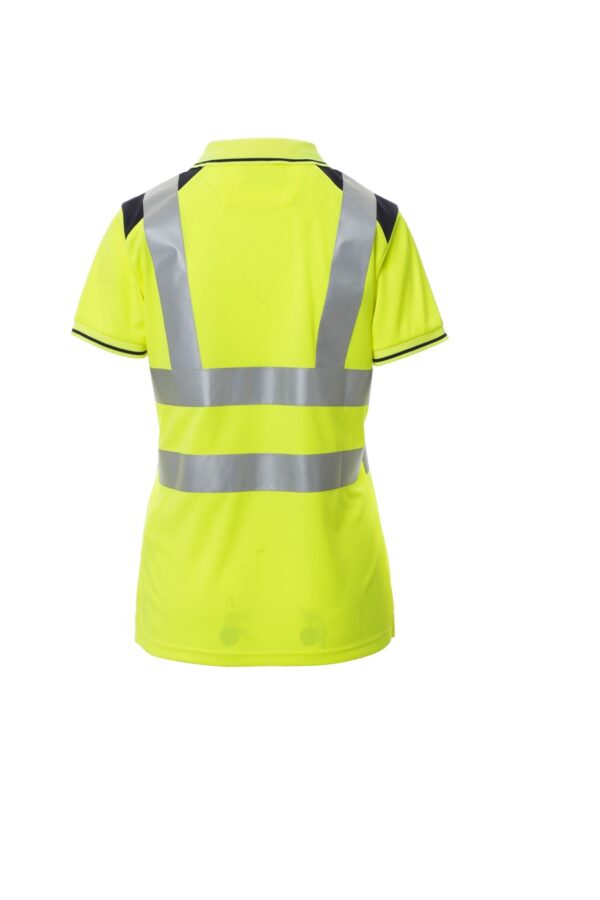 Polo de manga corta para mujer en Alta Visibilidad con detalles combinados GUARD+ LADY Payper - Imagen 2