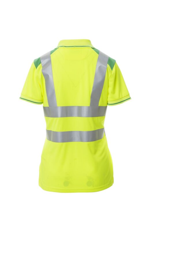 Polo de manga corta para mujer en Alta Visibilidad con detalles combinados GUARD+ LADY Payper - Imagen 6
