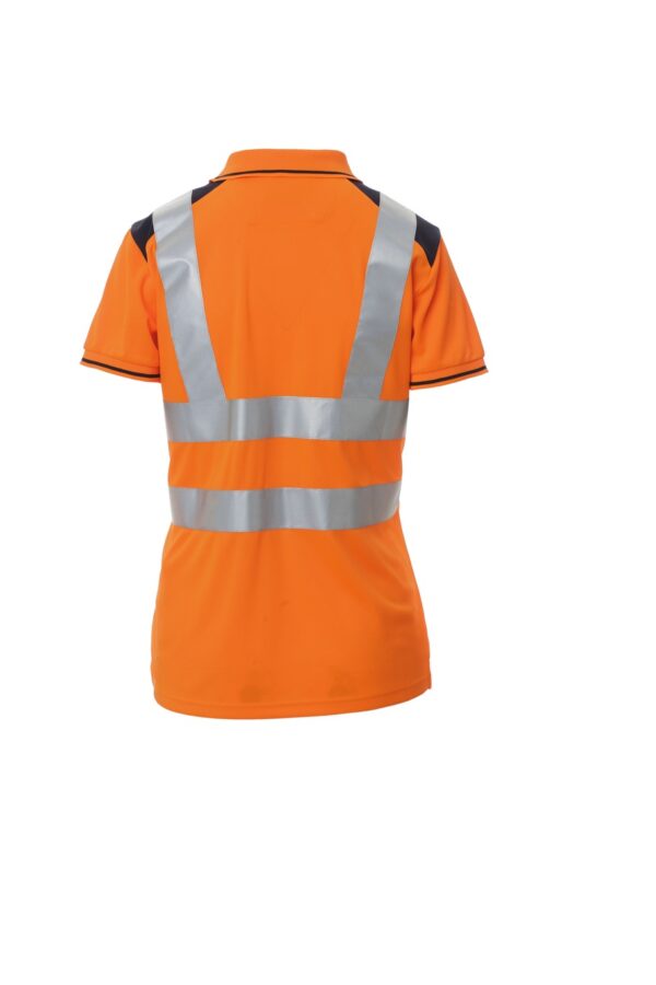 Polo de manga corta para mujer en Alta Visibilidad con detalles combinados GUARD+ LADY Payper - Imagen 4