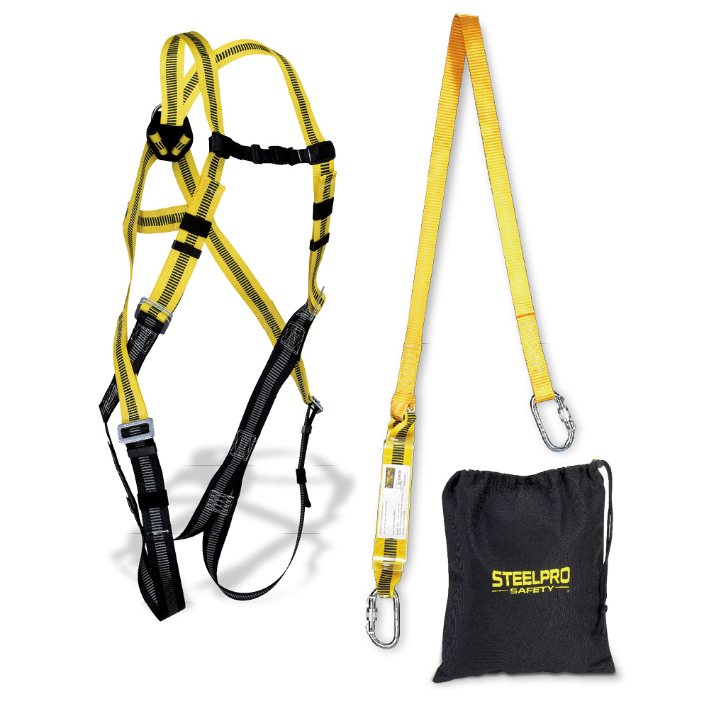 Kit anticaída Arnés + cinta con absorbedor + bolsa nylon 1888KIT2SIN Marca