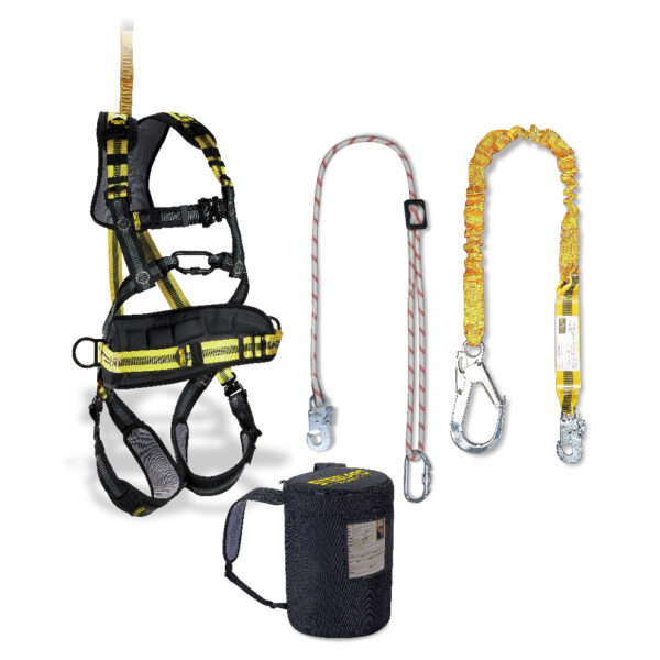 Kit anticaidas Arnés + cuerda regulable + cinta elástica + mochila tejido Oxford 1888KIT11SIN Marca