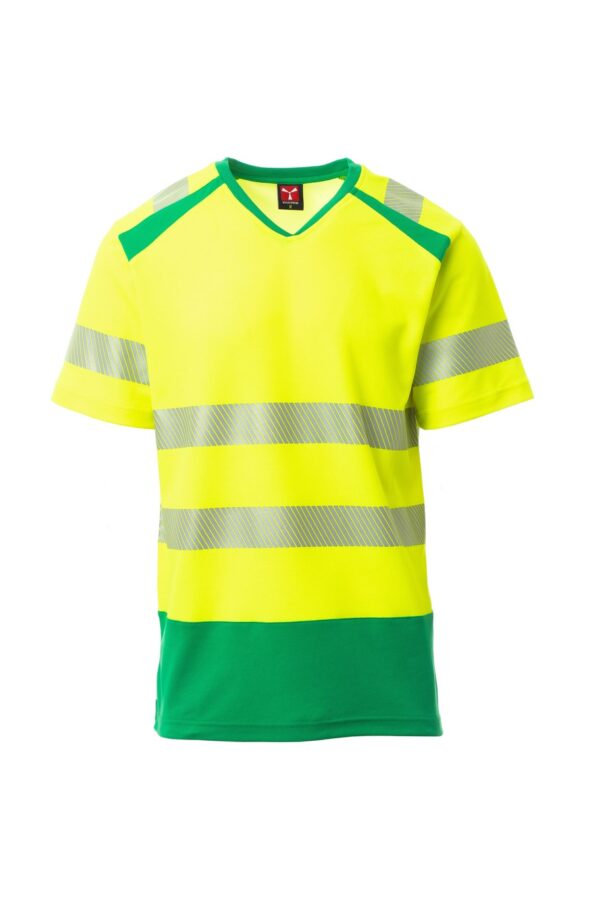 Camiseta de manga corta en Alta Visibilidad bandas segmentadas WAY Payper - Imagen 3