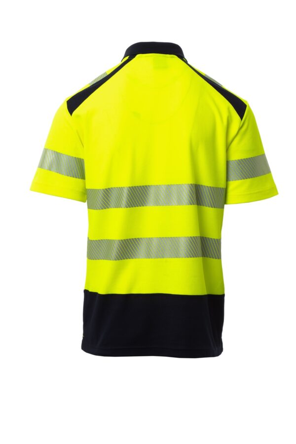 Polo de manga corta en Alta Visibilidad bandas segmentadas ROAD Payper - Imagen 2