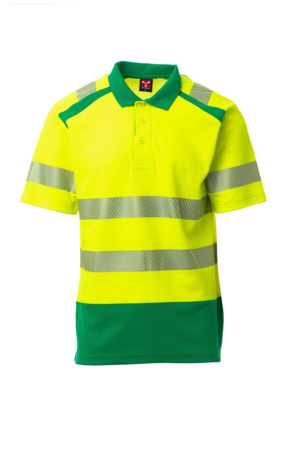Polo de manga corta en Alta Visibilidad bandas segmentadas ROAD Payper - Imagen 5