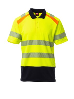 Polo de manga corta en colores combinados con Alta Visibilidad LANE Payper