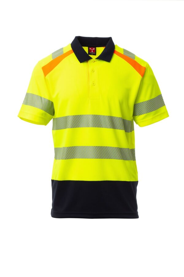 Polo de manga corta en colores combinados con Alta Visibilidad LANE Payper