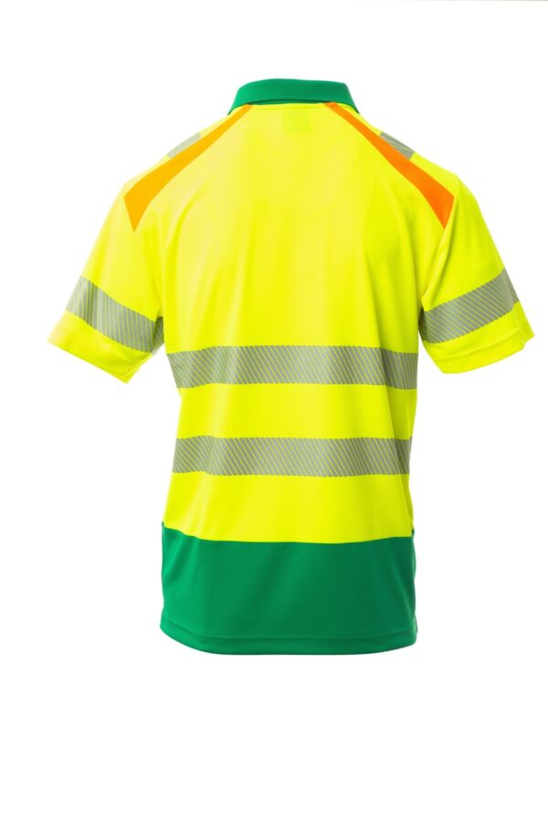 Polo de manga corta en colores combinados con Alta Visibilidad LANE Payper - Imagen 6