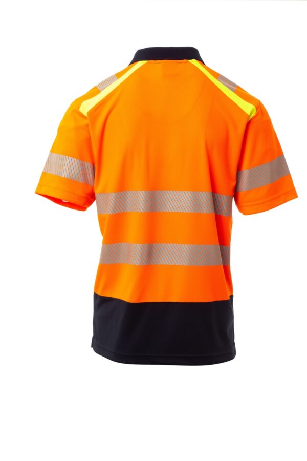 Polo de manga corta en colores combinados con Alta Visibilidad LANE Payper - Imagen 4