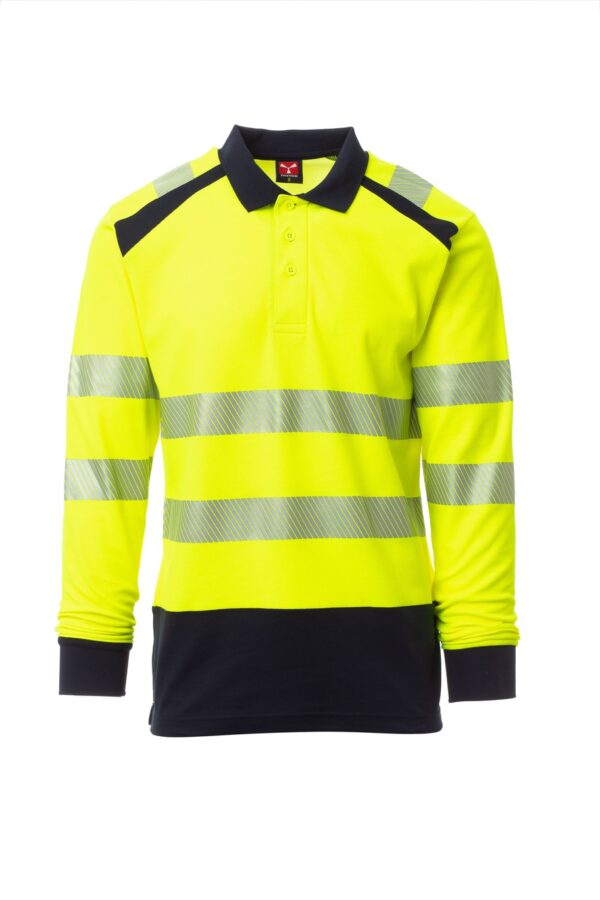 Polo de manga larga en Alta Visibilidad con bandas segmentadas ROAD WINTER Payper