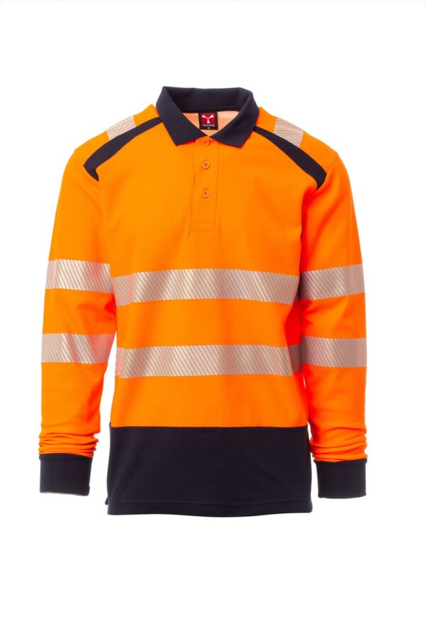 Polo de manga larga en Alta Visibilidad con bandas segmentadas ROAD WINTER Payper - Imagen 3