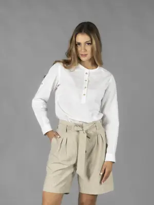 Camisa mujer lino/cottom cuello mao Kaula 210006 Garys