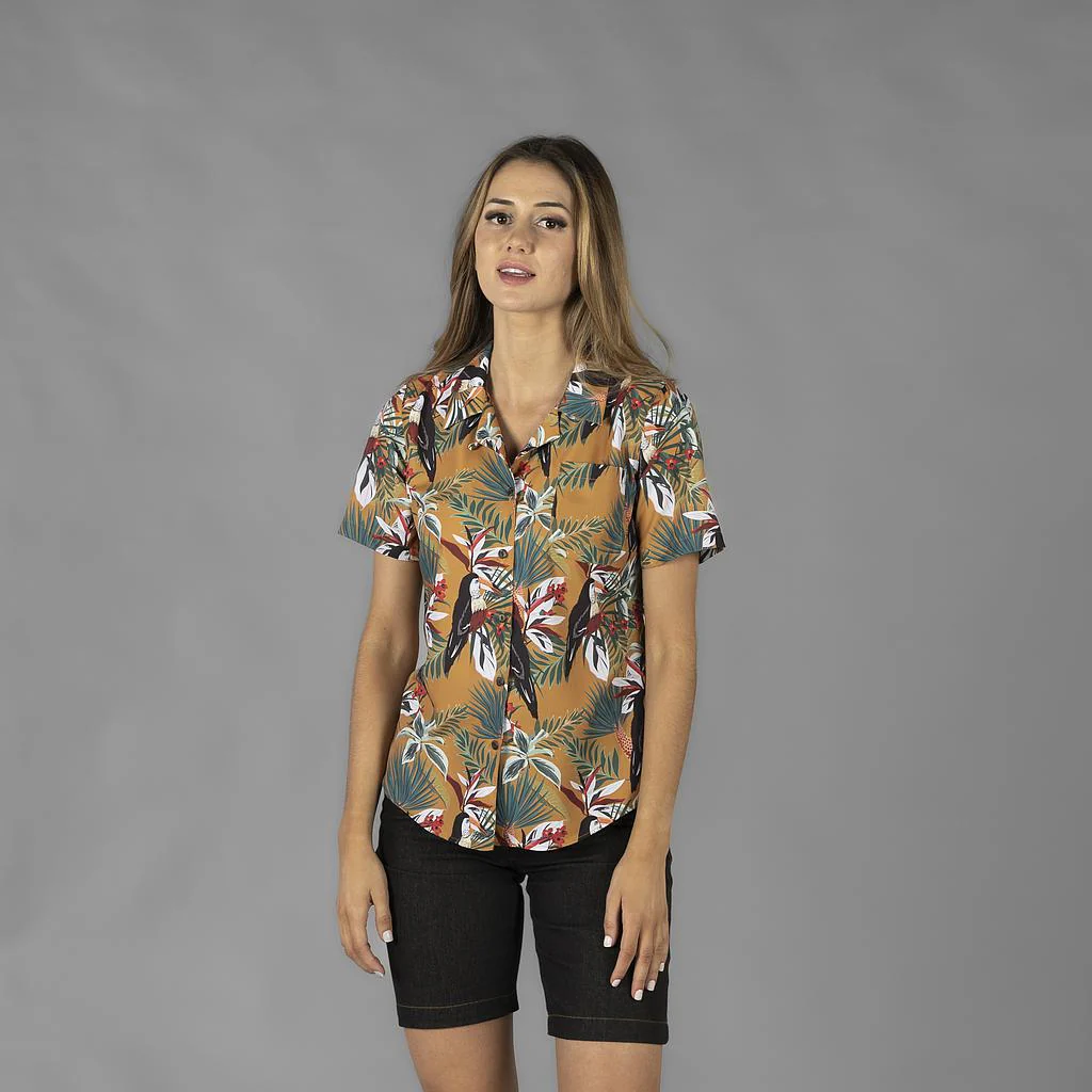 Camisa mujer cuello solapa hawaiana 210008 Garys - Imagen 6