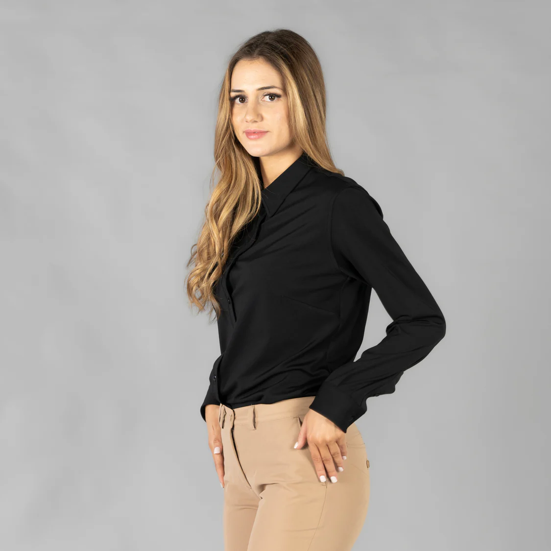 Camisa mujer interlock cuello camisero Cerdeña 210012 Garys - Imagen 6