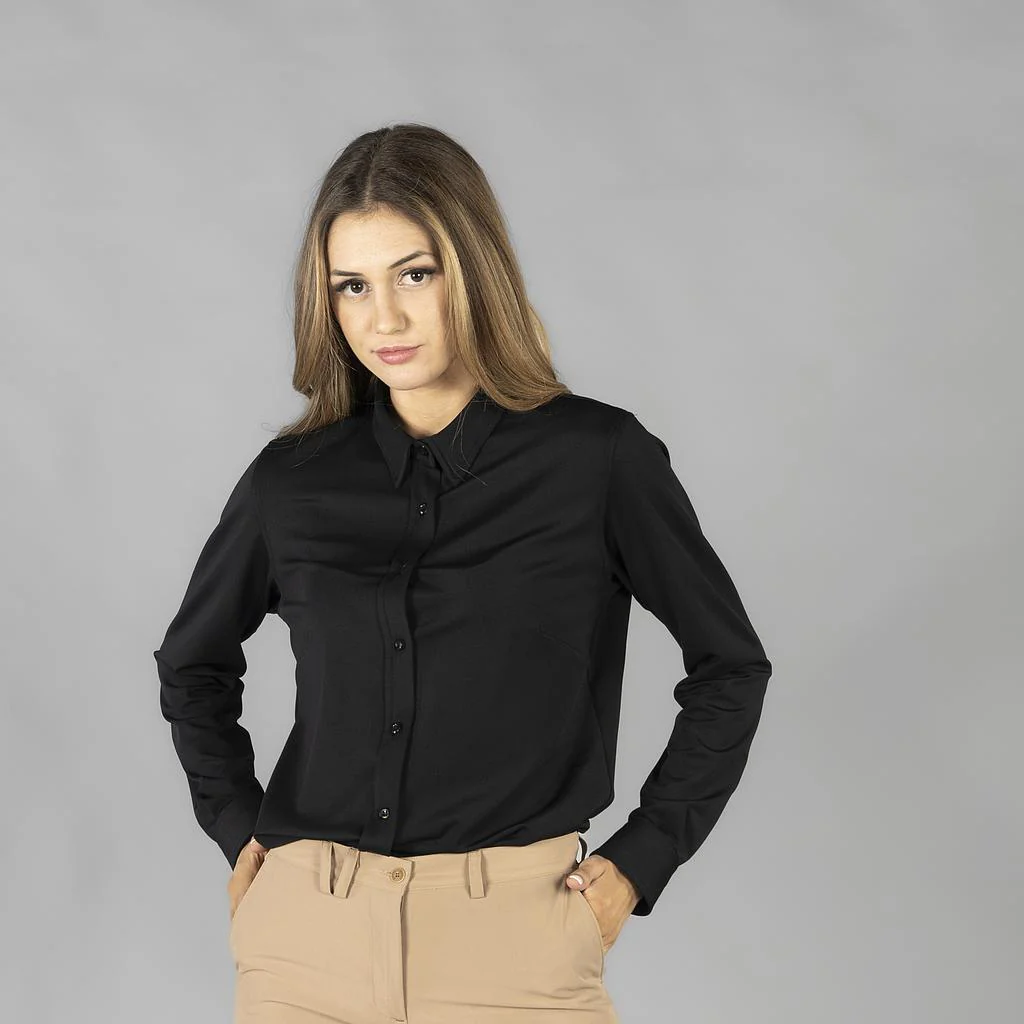 Camisa mujer interlock cuello camisero Cerdeña 210012 Garys - Imagen 4
