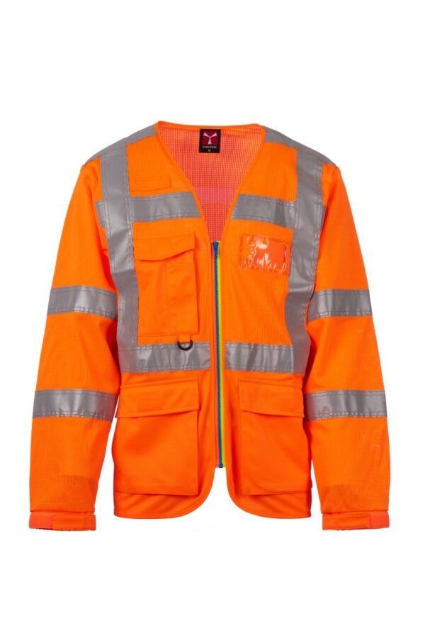 Chaqueta de manga larga estilo chaleco safari en Alta Visibilidad LONG EXO MESH Payper