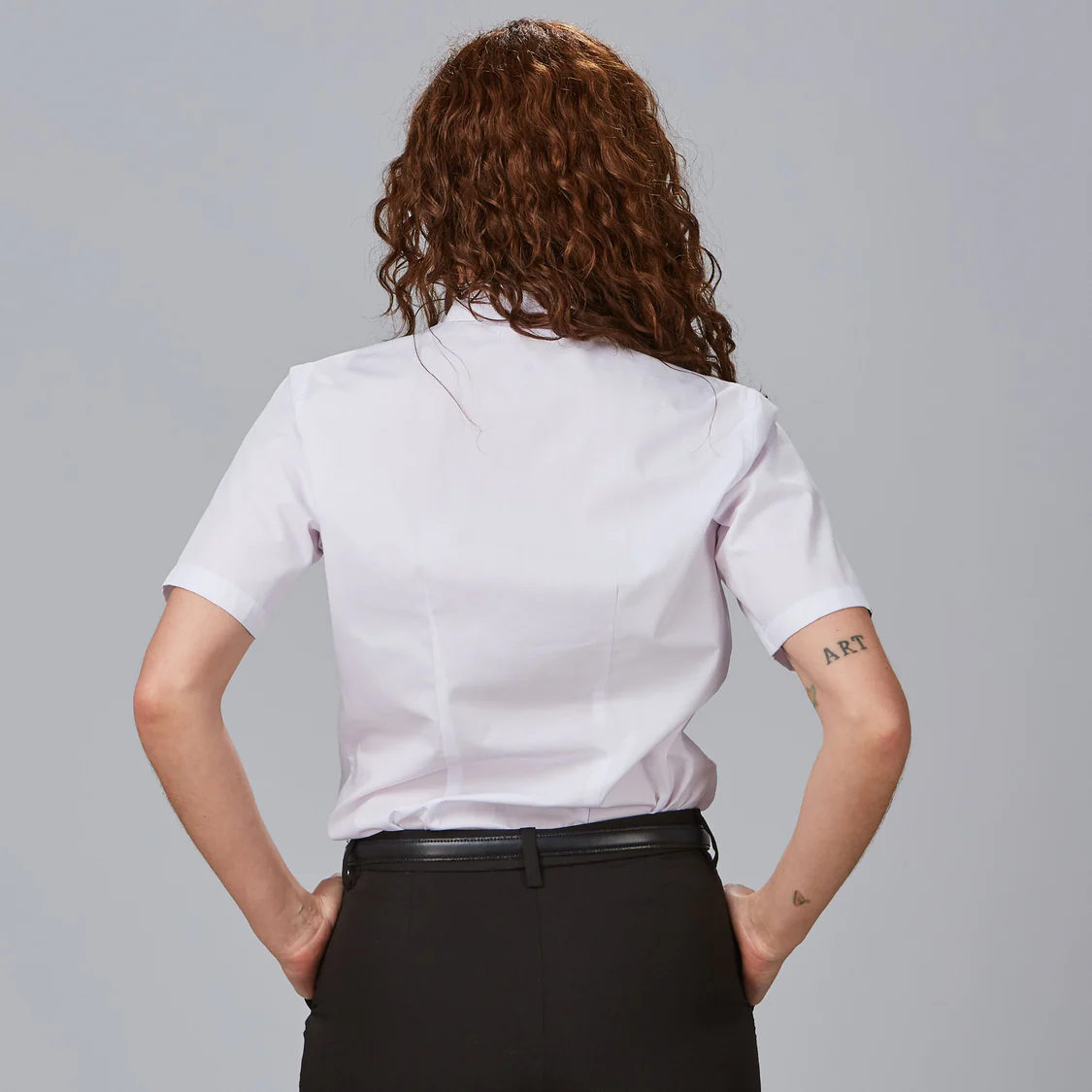 Camisa mujer manga corta cuello mao Elastan 240004 Garys - Imagen 2