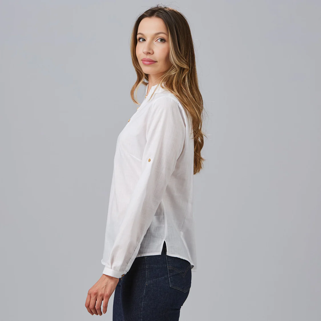 Camisa mujer falso lino Flora 243600 Garys - Imagen 4