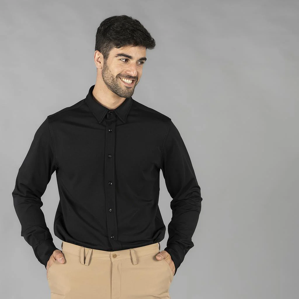 Camisa hombre interlock cuello camisero Luzon 260001 Garys - Imagen 3