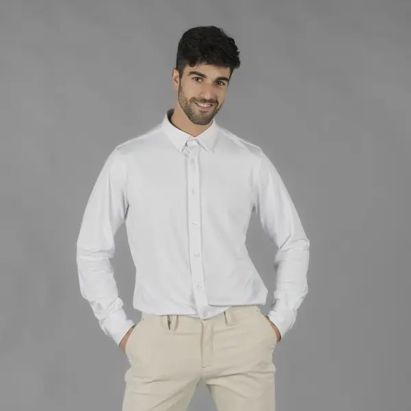 Camisa hombre interlock cuello camisero Luzon 260001 Garys