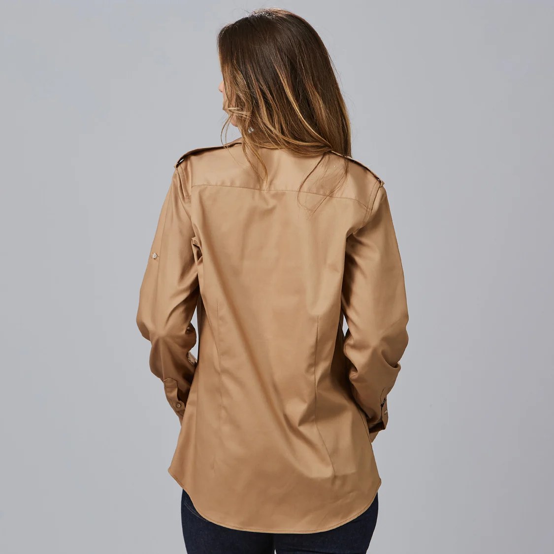 Camisa unisex manga roll up Michele 260014 Garys - Imagen 2