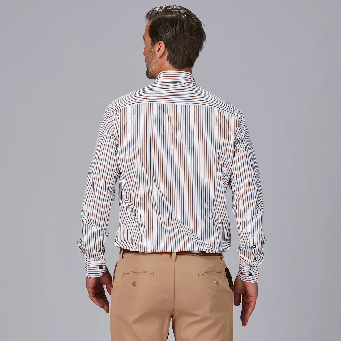 Camisa hombre rayas bicolor slim fit Alessandro 260035 Garys - Imagen 2