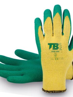 Pack 10 guantes protección mecánica algodón, poliéster y látex 300B GRIP Tomás Bodero