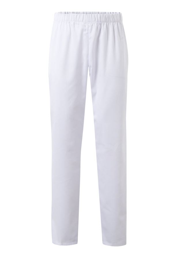 Pantalón blanco de sarga cintura de goma  334 Velilla