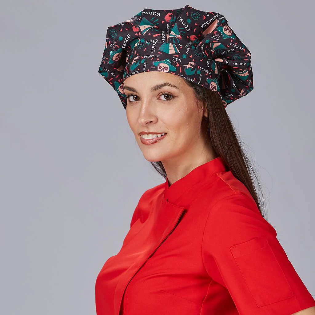 Gorro chef estampado ajustable con velcro 400016 Garys