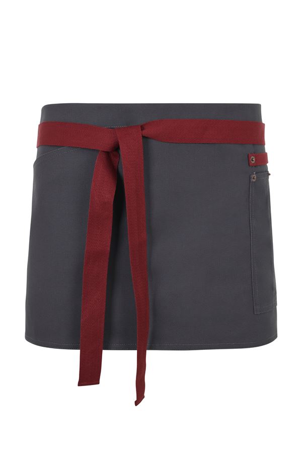 Delantal corto bicolor en tejido canvas 404221B Velilla