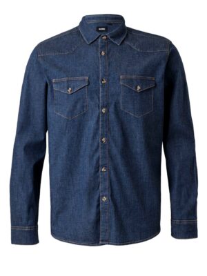 Camisa denim stretch manga larga hombre 405006S Velilla