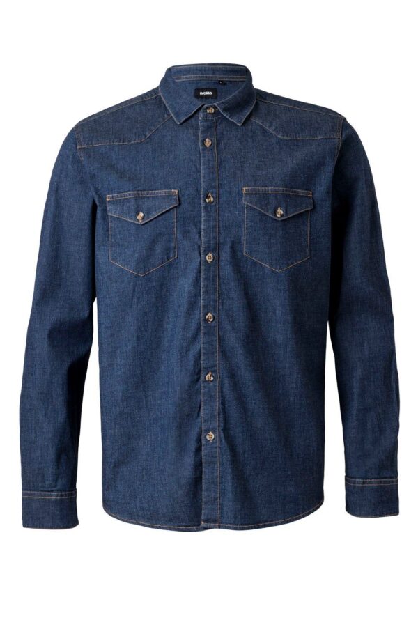 Camisa denim stretch manga larga hombre 405006S Velilla
