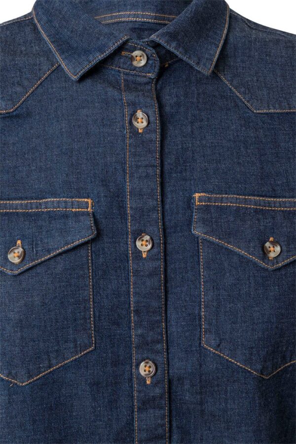 Camisa denim stretch manga larga mujer 405007S Velilla - Imagen 5