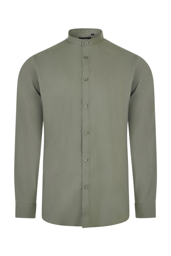 Camisa cuello tirilla stretch manga larga hombre 405013S Velilla - Imagen 5