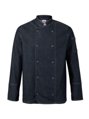 Chaqueta de cocina manga larga tejido denim botones automáticos 405207 Velilla