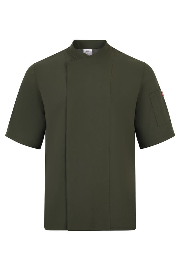 Chaqueta de cocina de manga corta con espalda en tejido COOLMAX 405209 Velilla