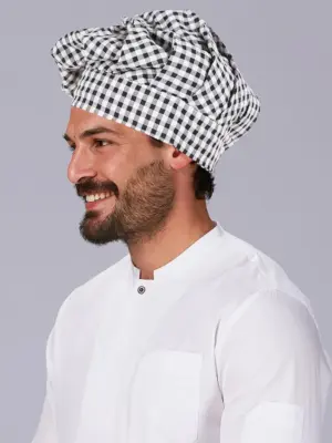 Gorro gran chef bambula cuadros ajustable 449300 Garys