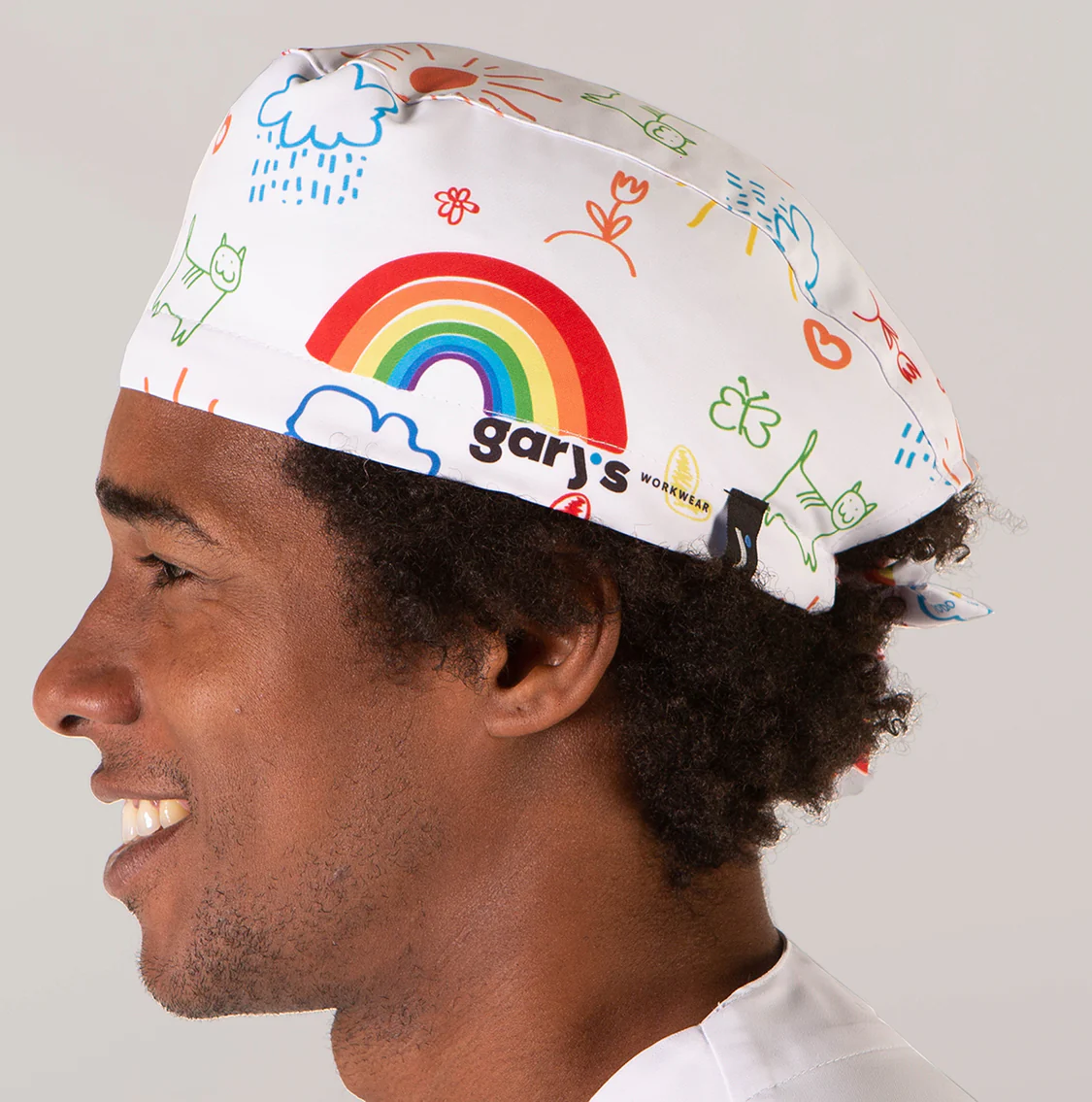 Gorro sanitario estampado arcoiris 450900 Garys - Imagen 3