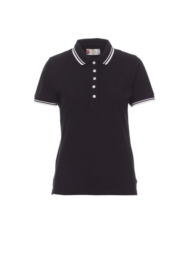 Polo de mujer manga corta 100% algodón cuello y mangas con ribete  a contraste SKIPPER LADY Payper - Imagen 6