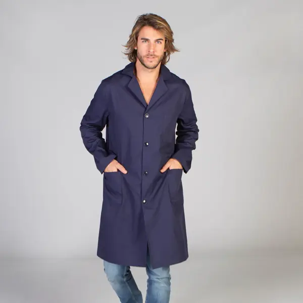 Bata hombre manga larga sin puños tejido sarga 575000 Garys