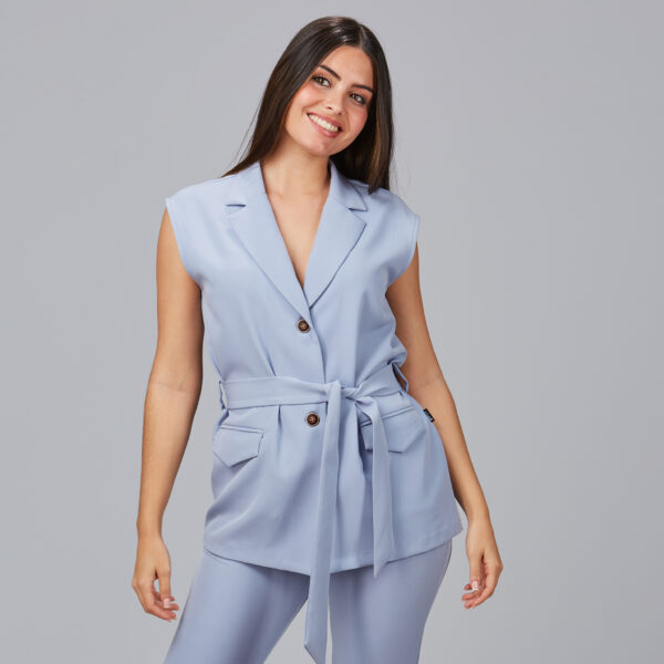 Chaleco mujer con cinturon anudado ARABIS Garys