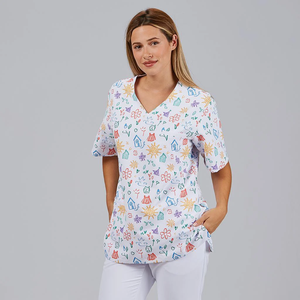 Blusa unisex manga corta estampada MIKA 600071 Garys - Imagen 5