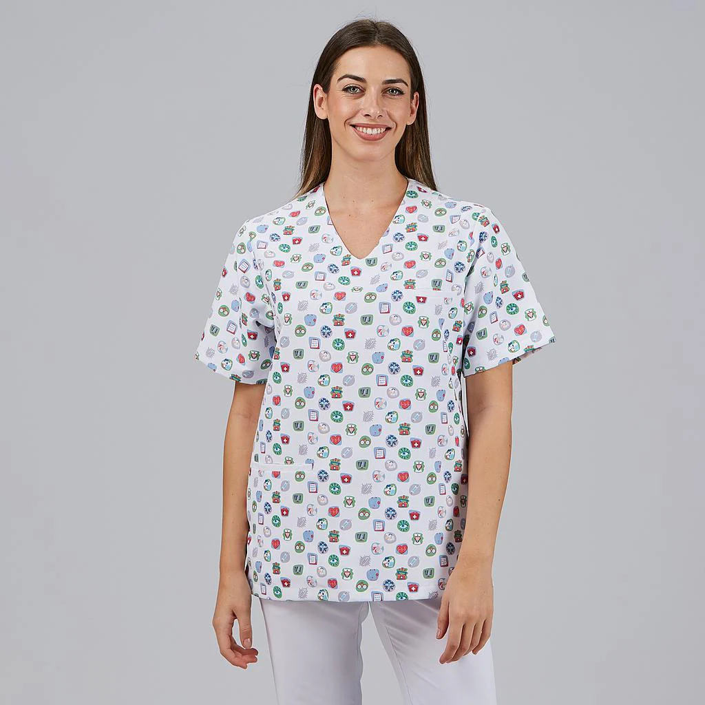 Blusa unisex manga corta estampada MIKA 600071 Garys - Imagen 7