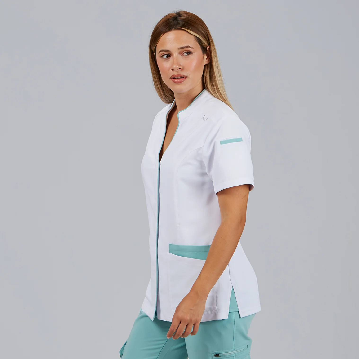 BLUSA MUJER ABIERTA CUELLO MAO M/C YLENA 600094 Garys - Imagen 3