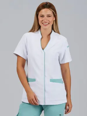 BLUSA MUJER ABIERTA CUELLO MAO M/C YLENA 600094 Garys